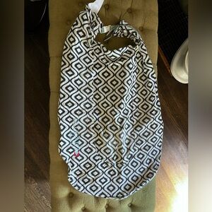 DockATot Deluxe+ Cover - Black and White with Teal Accents